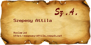 Szepesy Attila névjegykártya