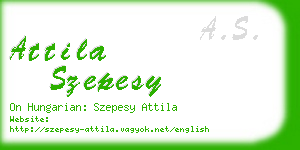 attila szepesy business card